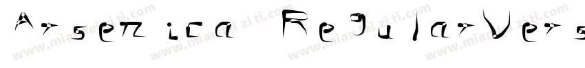 Arsenica RegularVersion 0003字体转换